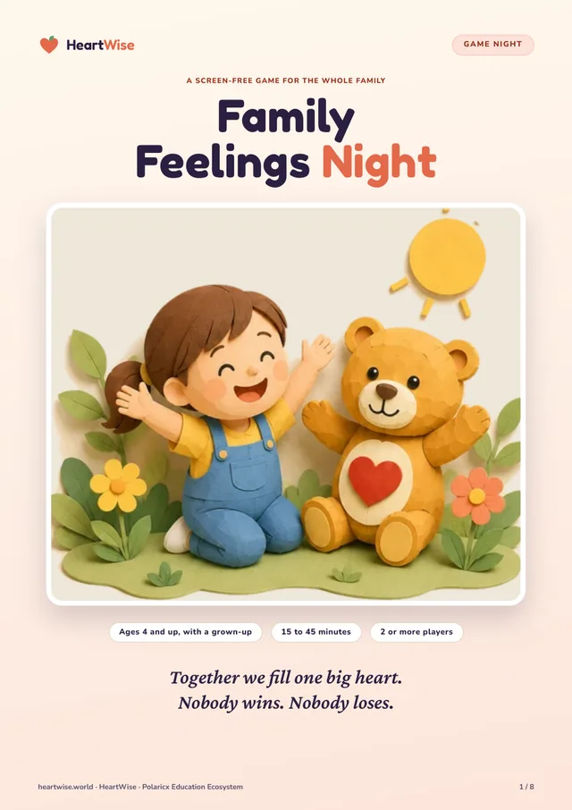 The cover of the Family Feelings Night game