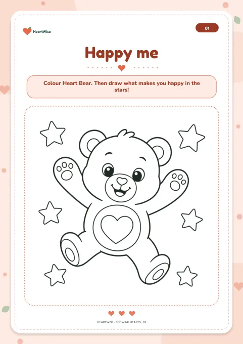 Preview of Growing Hearts Activity & Colouring Cards (16)