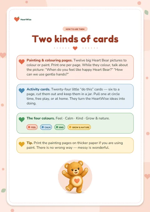 Preview of Little Hearts Activity & Painting Cards