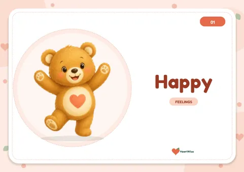 Preview of Little Hearts Feelings Flash Cards (38)