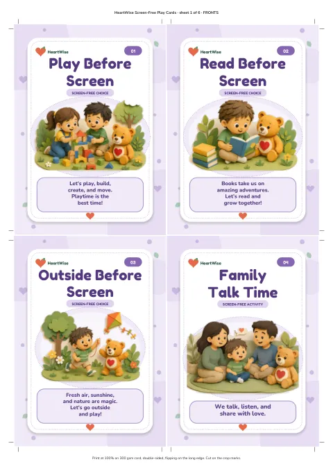 Preview of Screen-Free Play Cards (24)